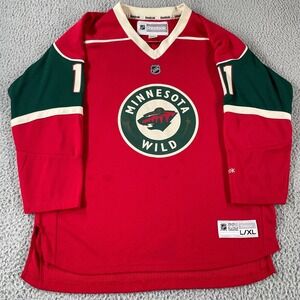 Minnesota Wild Reebok Parise #11 Youth Hockey Jersey Red Green Size L/XL *
